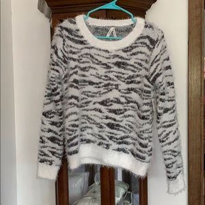 Fuzzy Mudd Brand Zebra Print Sweater
